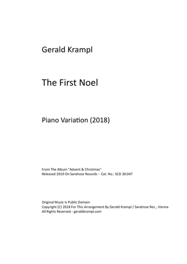 The First Noel (arr. Gerald Krampl)