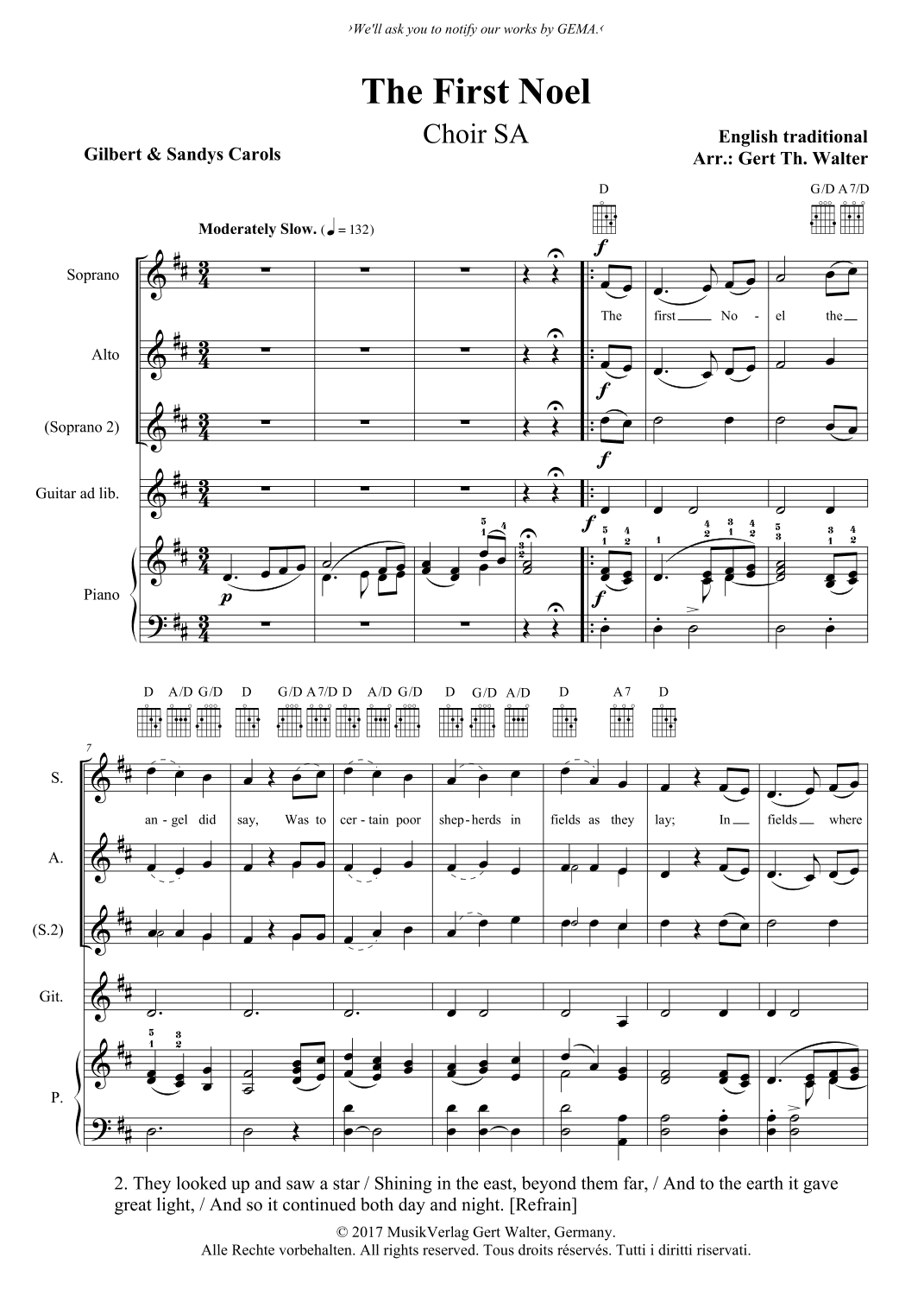 The First Noel (arr. Gert Th. Walter)