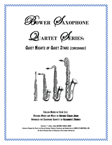 Quiet Nights Of Quiet Stars (Corcovado) (arr. Alexander L Burden)