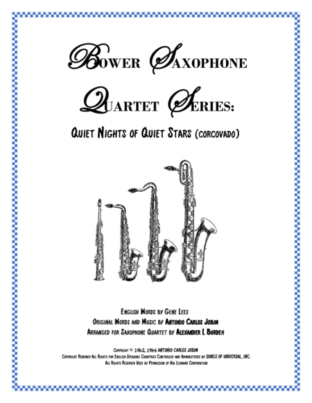 Quiet Nights Of Quiet Stars (Corcovado) (arr. Alexander L Burden)