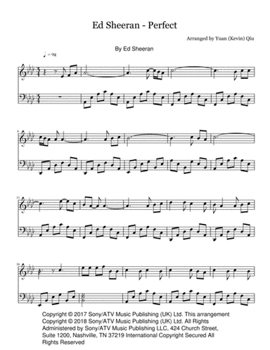 Perfect (arr. Yuan (Kevin) Qiu)