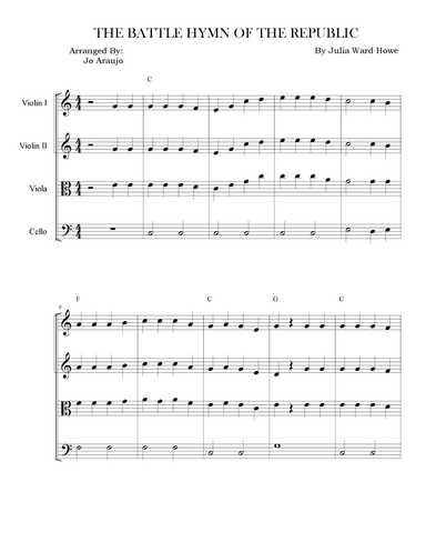 THE BATTLE HYMN OF THE REPUBLIC (arr. Jo Araujo)