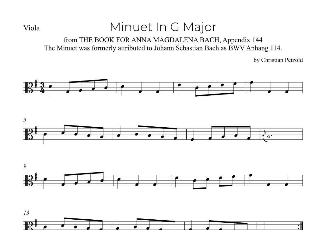 Minuet In G Major (arr. Alex Nunes Rodrigues)