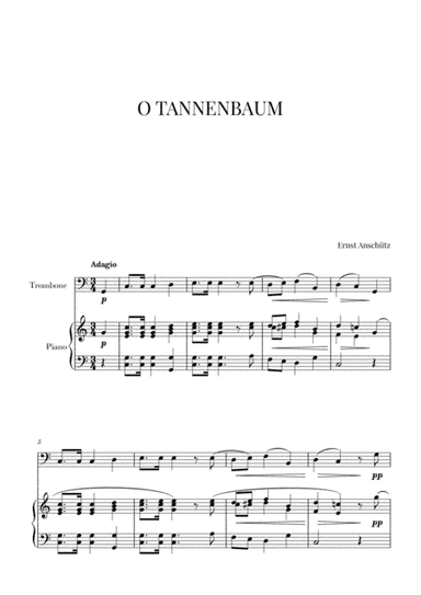 O Tannenbaum for Trombone and Piano (arr. Cadenza Editions)