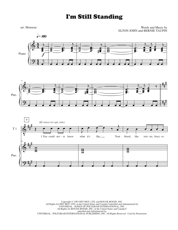 I'm Still Standing (arr. David Monseur)