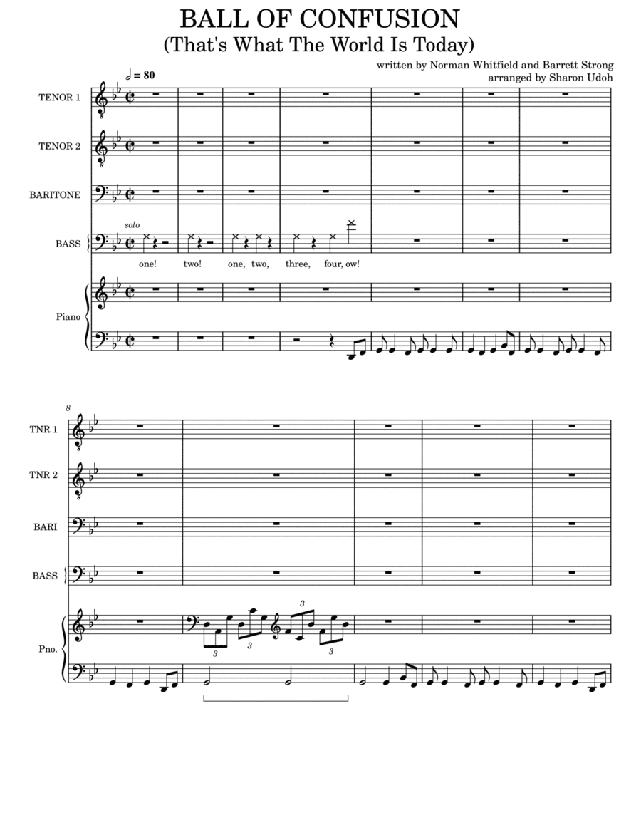 Ball Of Confusion (that's What The World Is Today) (arr. Sharon Udoh)