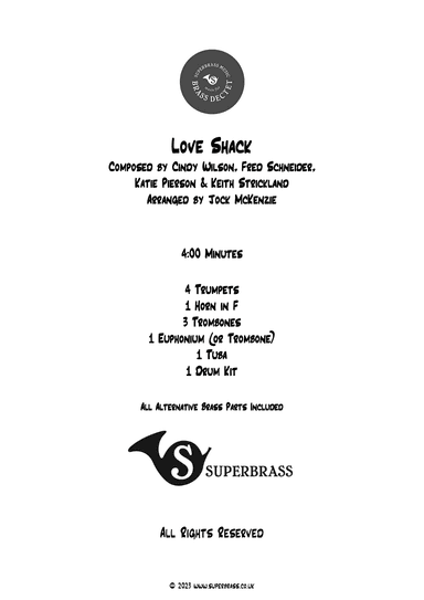Love Shack (arr. Jock McKenzie)