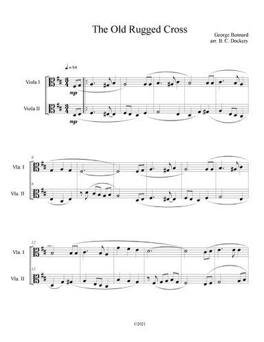 The Old Rugged Cross (Viola Duet) (arr. B. C. Dockery)