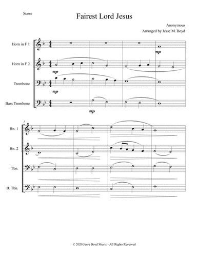 Fairest Lord Jesus (arr. Jesse M. Boyd)