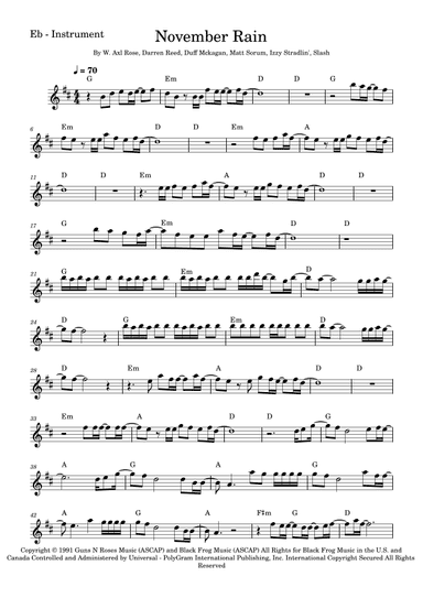 November Rain (arr. Fabio Eduardo de Oliveira)