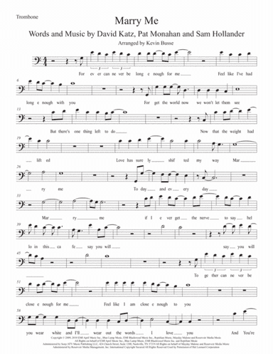 Marry Me (arr. Kevin Busse)
