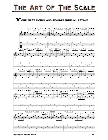GUITAR PICKIN' AND SIGHT-READING MILESTONE [The Art Of The Major Scale], MS-0000-15