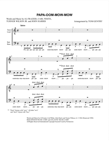 Papa Oom Mow Mow (arr. Tom Gentry)