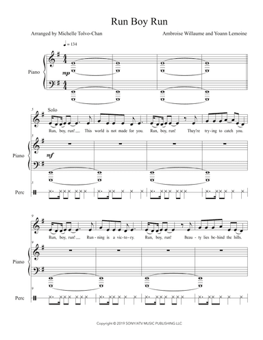Run Boy Run (arr. Michelle Tolvo-Chan)