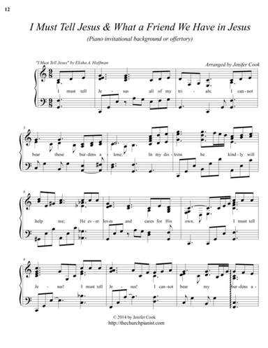 I Must Tell Jesus & What a Friend We Have in Jesus (Medley) (arr. Arranged by Jenifer Cook)