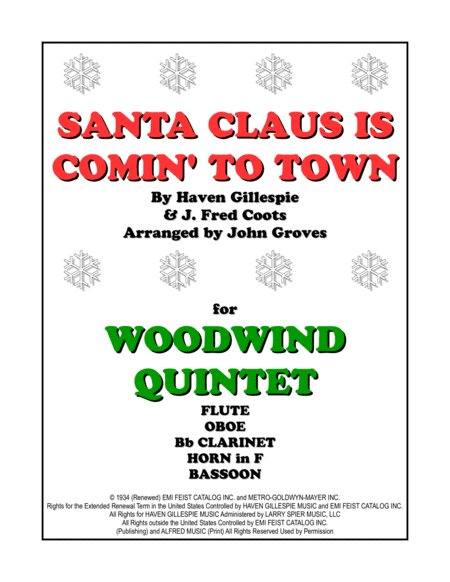 Santa Claus Is Comin' To Town (arr. John Groves)