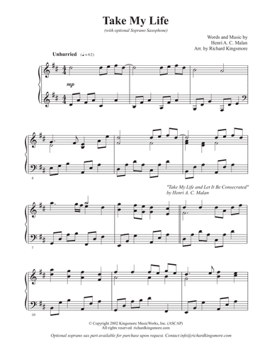 Take My Life (arr. Richard Kingsmore)