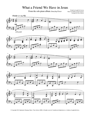 What a Friend We Have in Jesus (arr. Arranged by Pam Asberry)