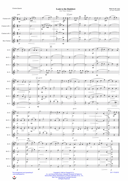 Look To The Rainbow (arr. Josef Štastný)