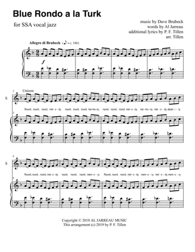 Blue Rondo A La Turk (arr. P. F. Tillen)