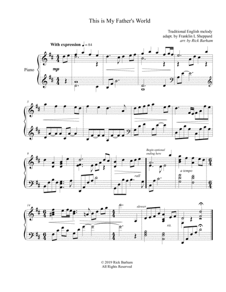 This is My Father's World (arr. Rick Barham)