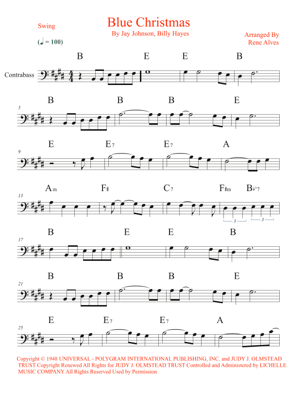Blue Christmas (arr. Rene Alves)
