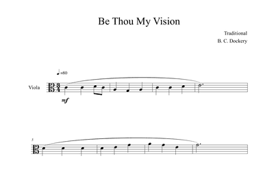 Be Thou My Vision (Viola Solo) (arr. B. C. Dockery)