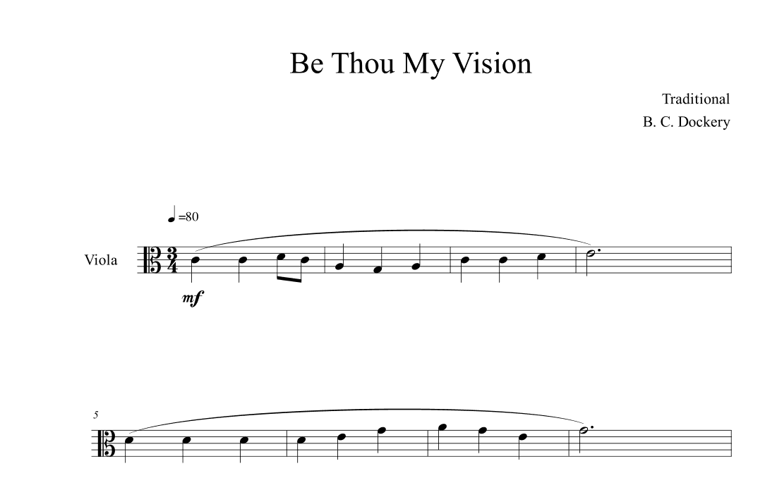 Be Thou My Vision (Viola Solo) (arr. B. C. Dockery)
