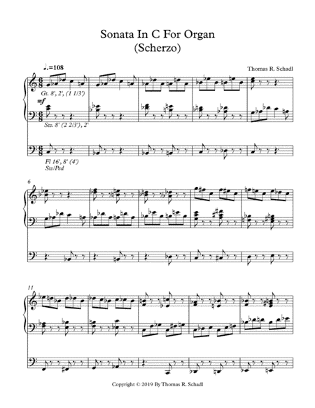 Sonata In C For Organ (Scherzo)