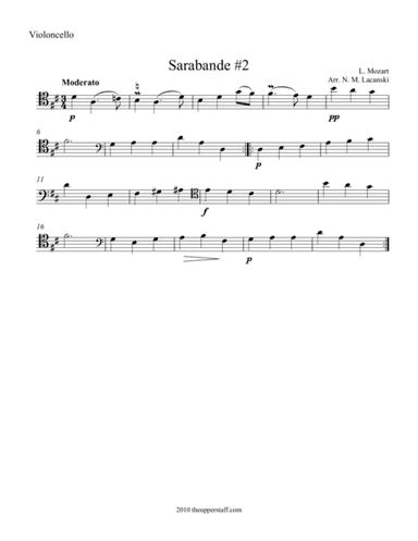 Sarabande #2 (arr. Nick Lacanski)