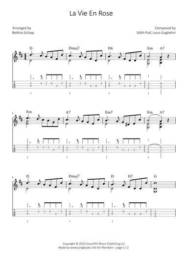 La Vie En Rose (arr. Bettina Schipp)