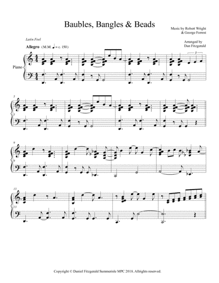 Baubles, Bangles, & Beads (arr. Summerisle MPC)