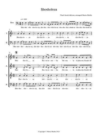 Shosholoza (arr. Maria Mullin)