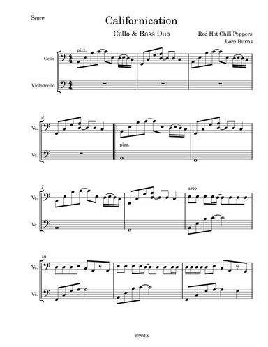 Californication (arr. Lore Burns)
