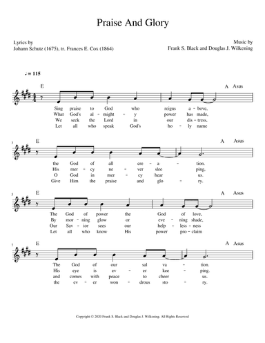 Praise And Glory - Lead Sheet