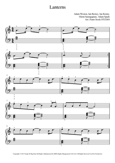 Lanterns (arr. Piano Seeds STUDIO)