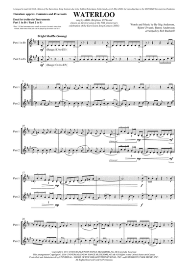 Waterloo (arr. Rob Bushnell)