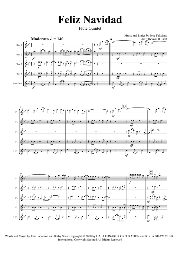 Feliz Navidad (arr. Thomas H. Graf)