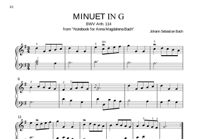 J.S.Bach- Minuet in G Major, bwv anh. 114 (arr. Harry Sebastian)