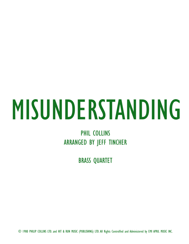 Misunderstanding (arr. Jeff Tincher)
