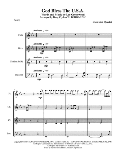 God Bless The U.S.A. (arr. Doug Clyde)