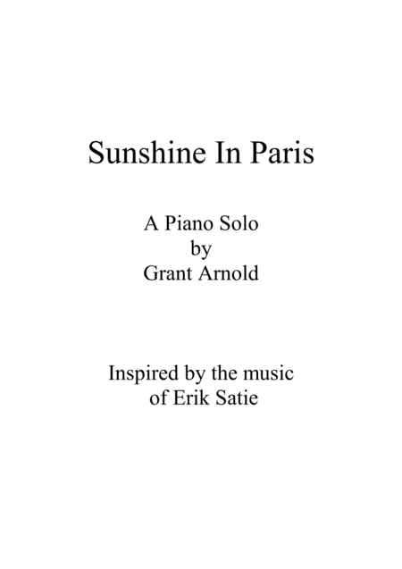 Sunshine In Paris