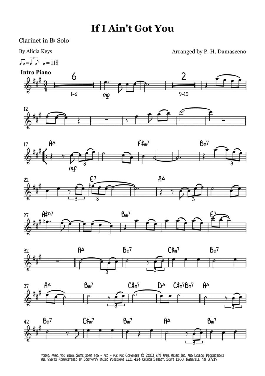 If I Ain't Got You (arr. P.H. Damasceno)