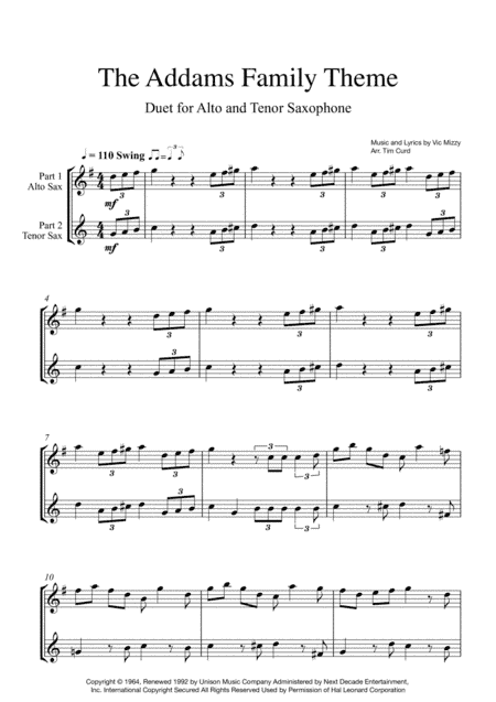 Addams Family Theme (arr. Tim Curd)
