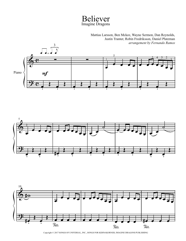 Believer (arr. Fernando Ramos)
