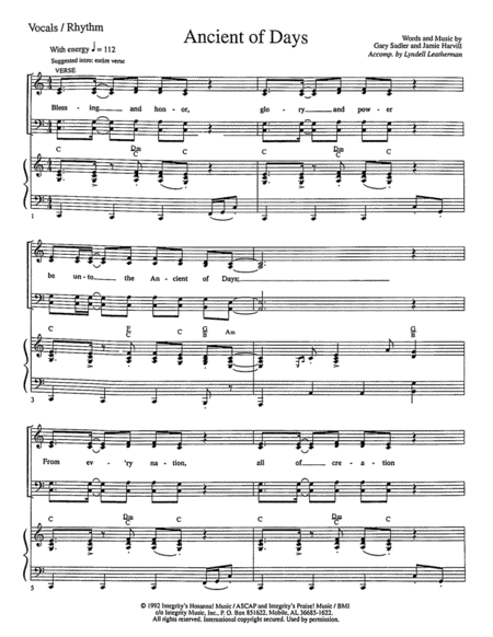Ancient Of Days (arr. Lyndell Leatherman)