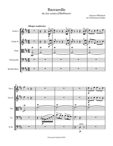 Barcarolle da Les contes d’Hoffmann (arr. Gianmaria Griglio)