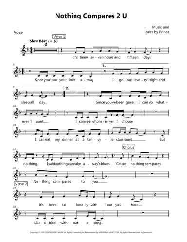 Nothing Compares 2 U (arr. David Lartey)