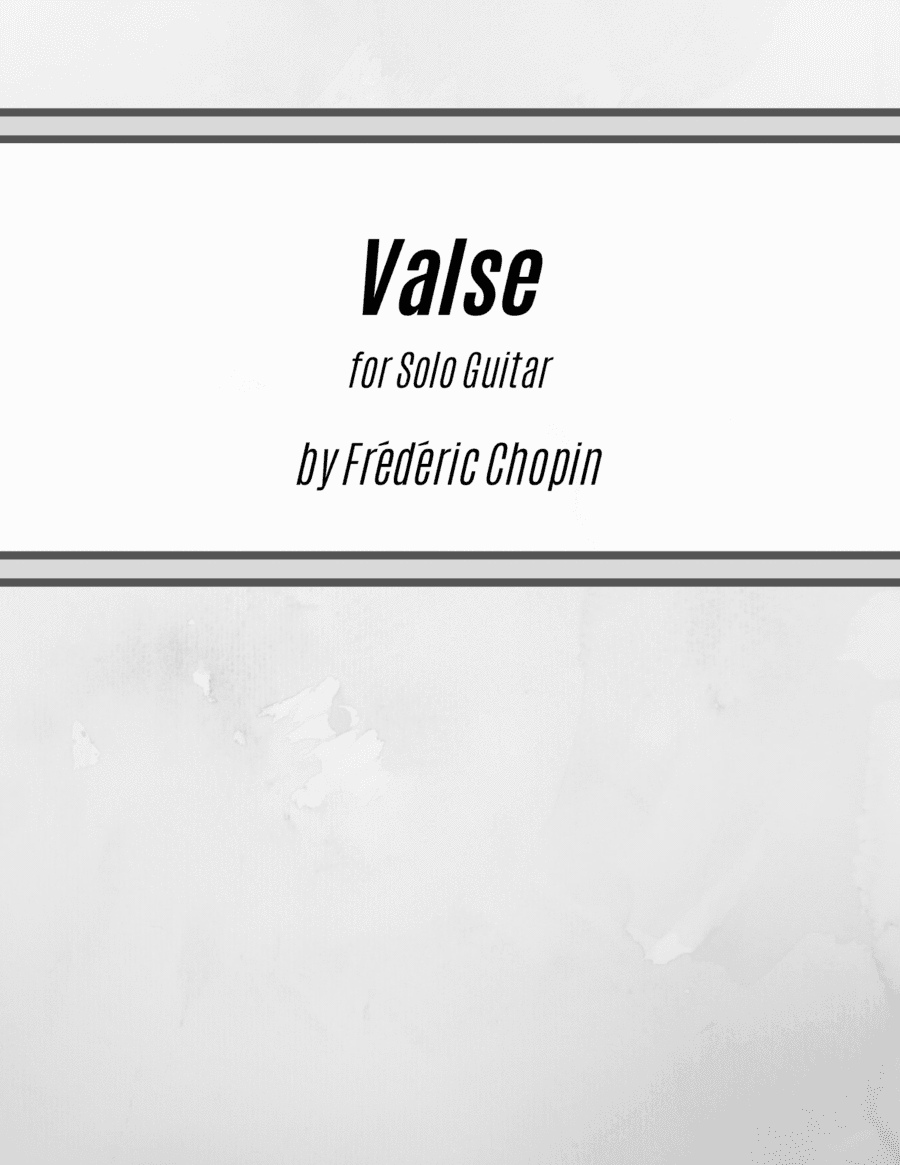 Valse Op. 69 No. 2 (for Solo Guitar) (arr. J. K. Mertz)