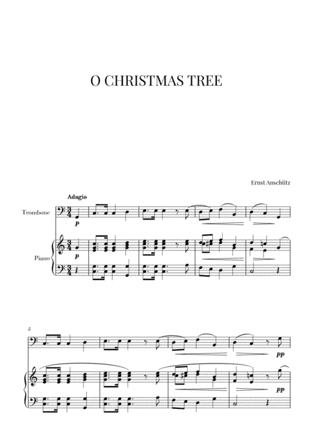 O Christmas Tree for Trombone and Piano (arr. Cadenza Editions)